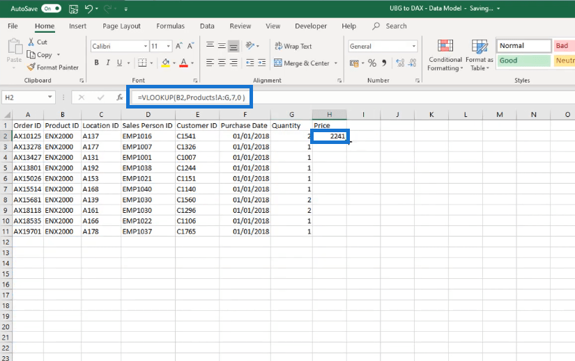 LuckyTemplates 和 Excel：DAX 公式的差異