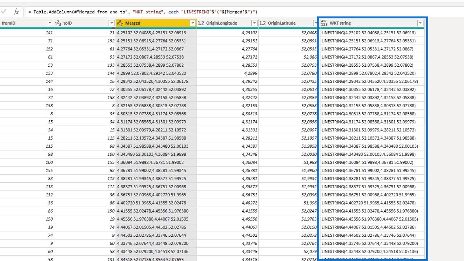 Visual do mapa de ícones do LuckyTemplates: strings WKT