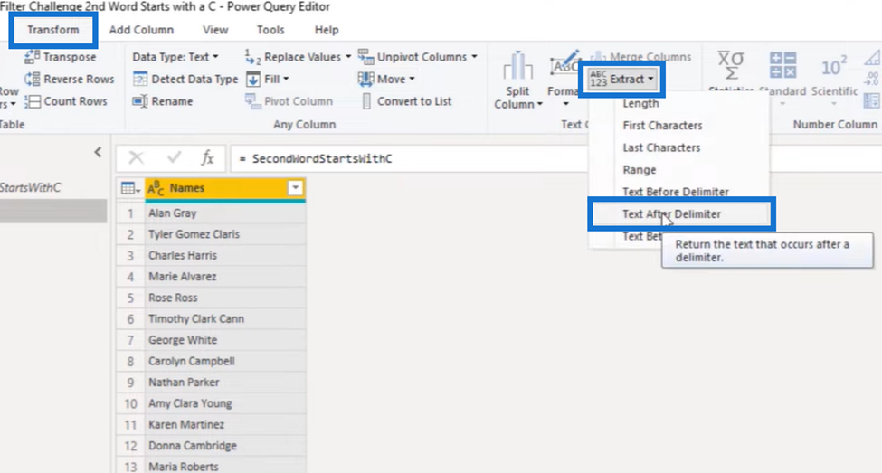 Power Query Filter By A Specific First Letter Or Character教程