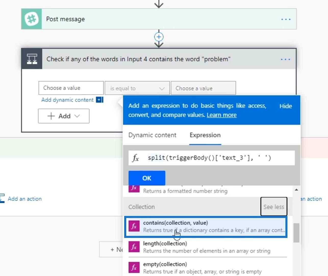 Fonctions de collecte dans Microsoft Power Automate