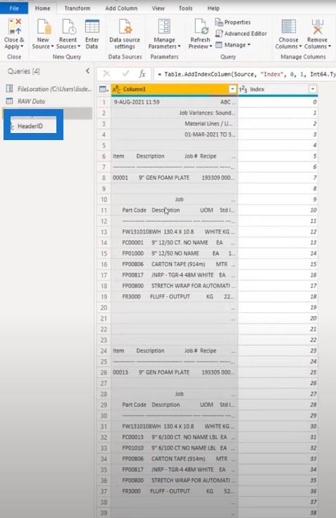 Tutoriel Microsoft Power Query sur la résolution des problèmes de largeur de colonne fixe mixte