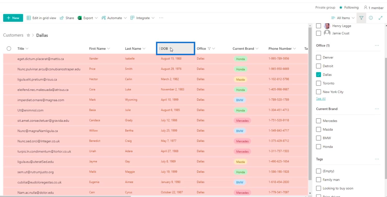 Tutorial de formatare a listei SharePoint