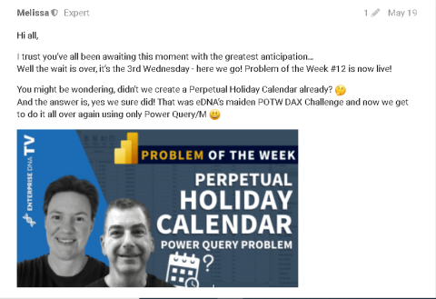 永久假期日曆 – POTW #12（Power Query 解決方案）