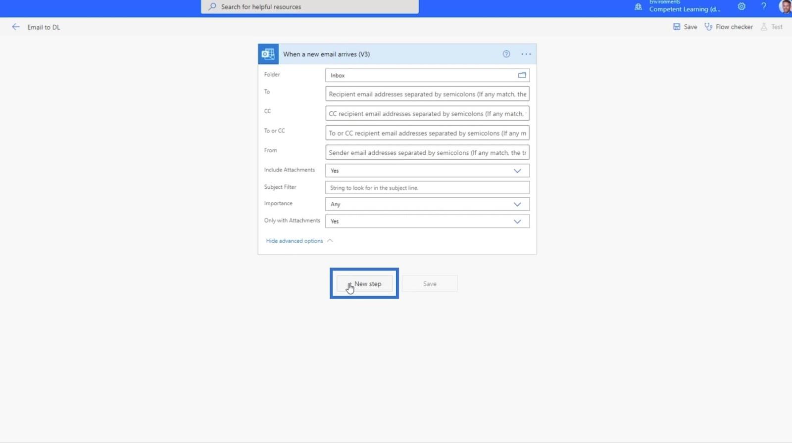 MS Flow : comment télécharger dans SharePoint par e-mail