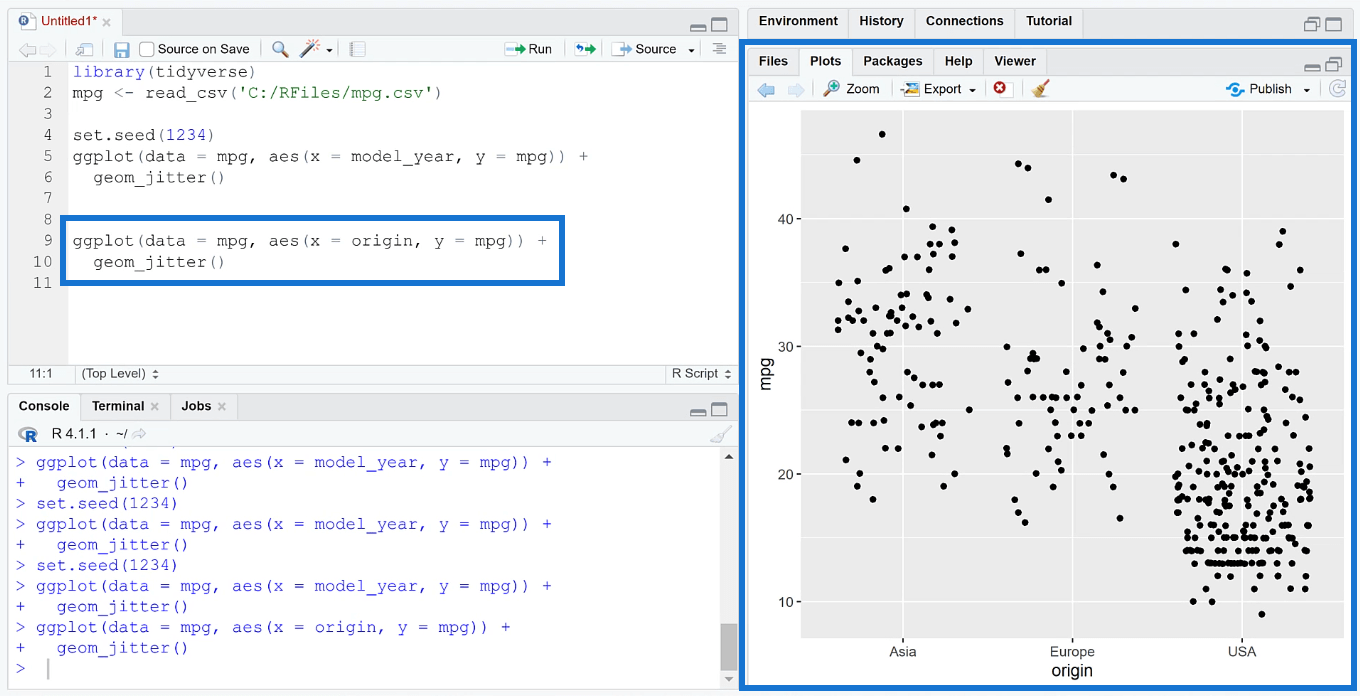 在 RStudio 中使用 Ggplot2 創建抖動圖