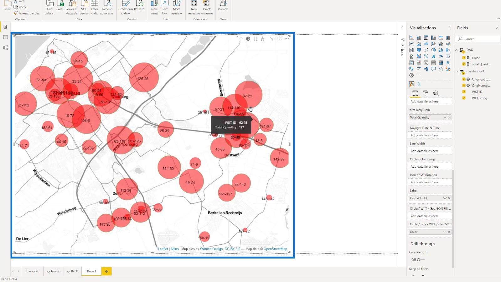 Objeto visual de mapa de iconos de LuckyTemplates: Cadenas WKT