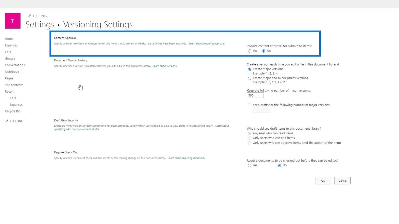 SharePoint 站點庫設置 |  概述