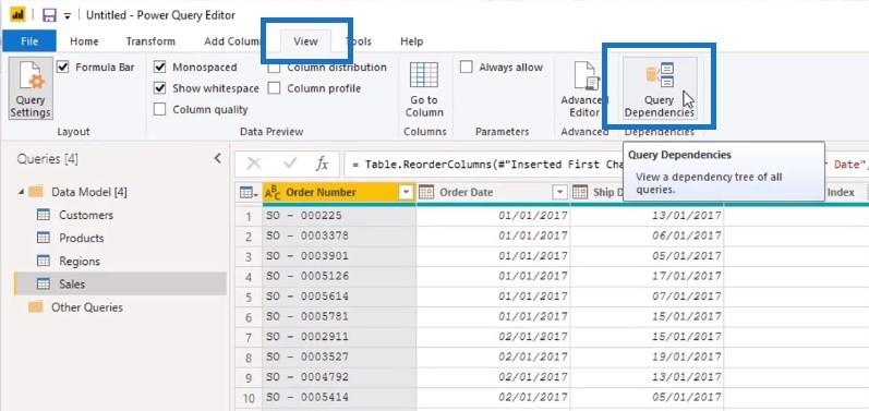 Fonctionnement des dépendances de requête dans LuckyTemplates