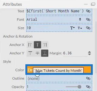 ローズ チャート: Charticulator を使用して円グラフを作成する