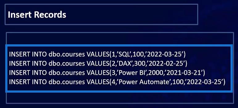 基本 SQL 表操作