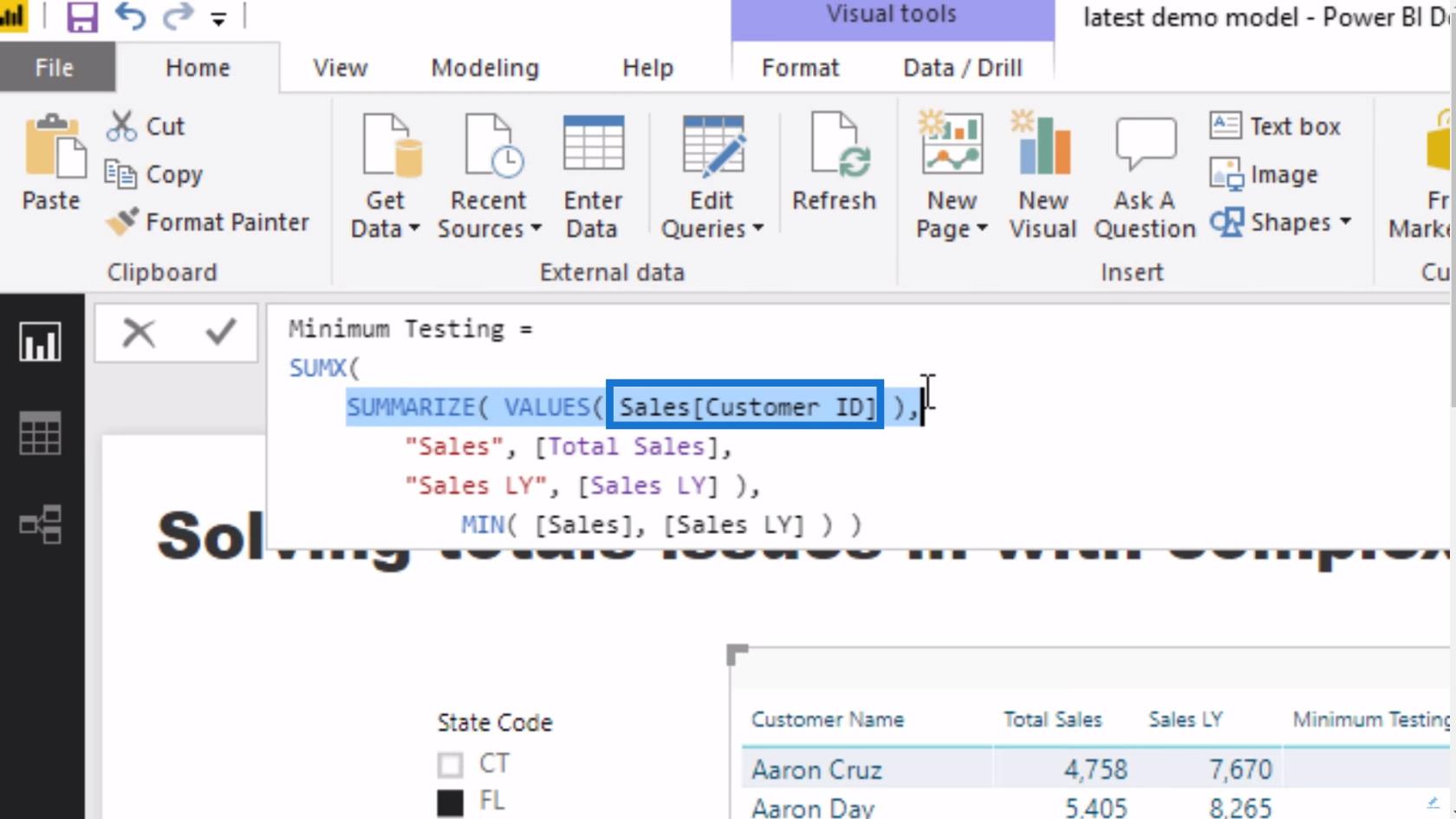 LuckyTemplates で DAX メジャーを使用して間違った合計を修正する