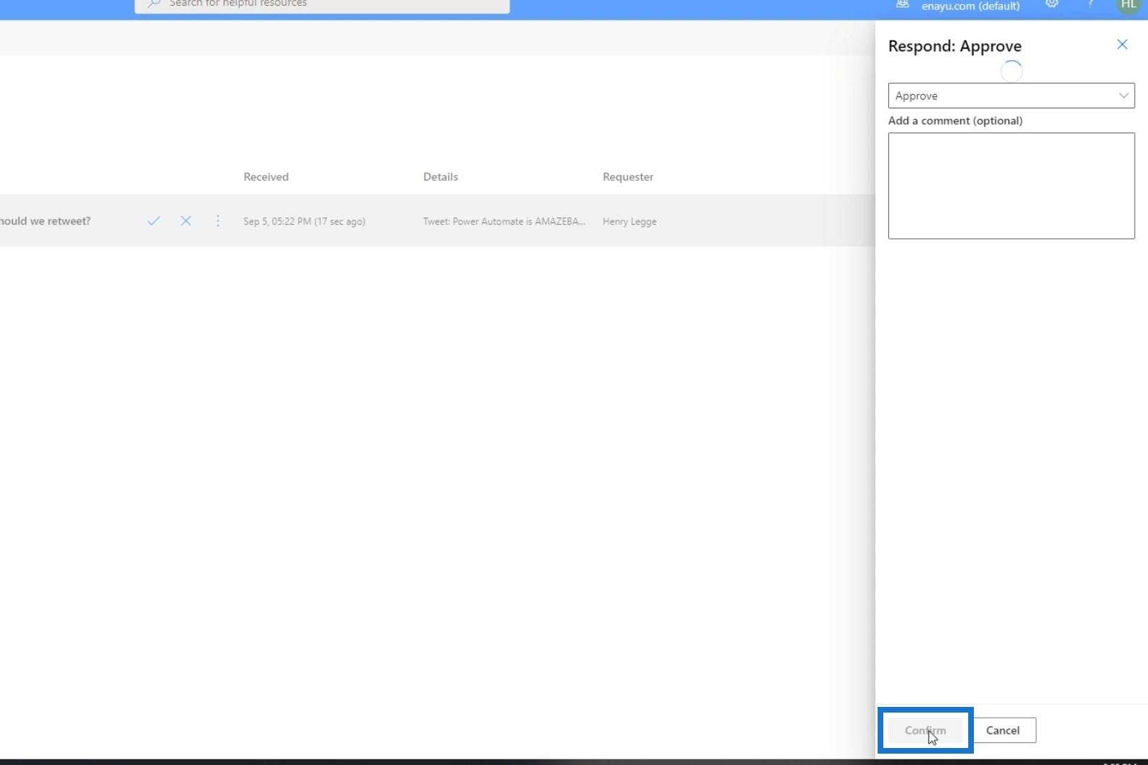 Configuración y prueba del flujo de trabajo de aprobación en Power Automate