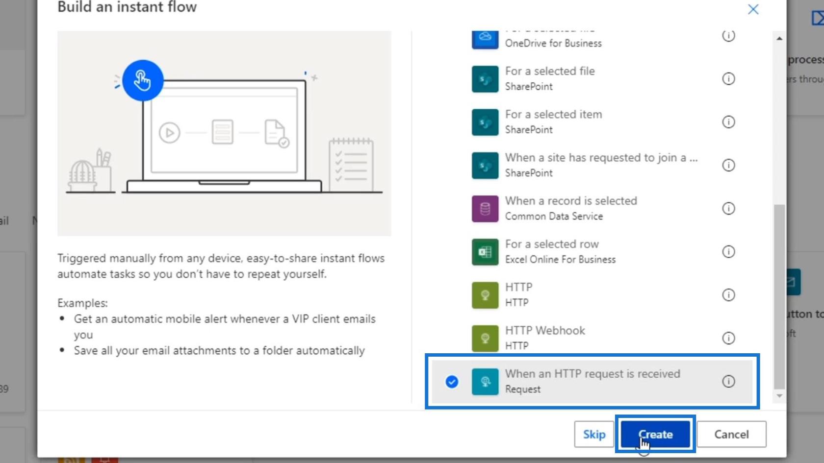 Microsoft Flow HTTP Trigger |  Un tutorial Power Automate