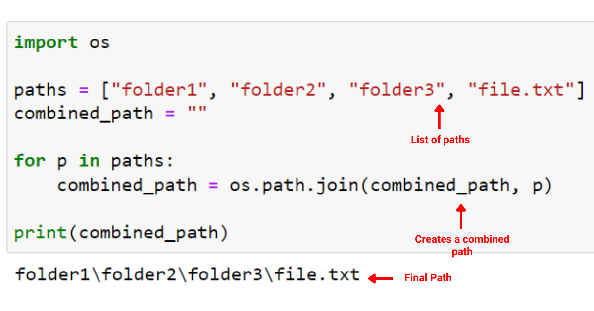 Os.Path.Join in Python: دليل عملي مع أمثلة