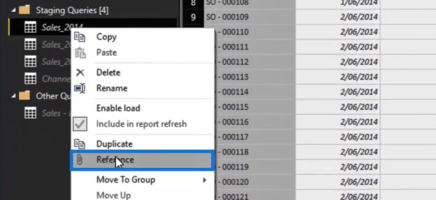 Referencia y duplicación de consultas en LuckyTemplates