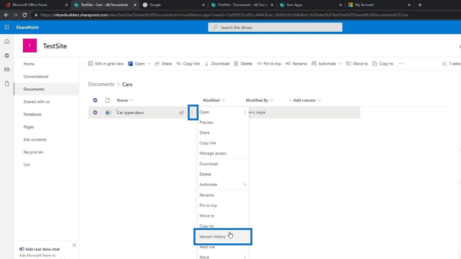 Extraire et archiver des fichiers SharePoint