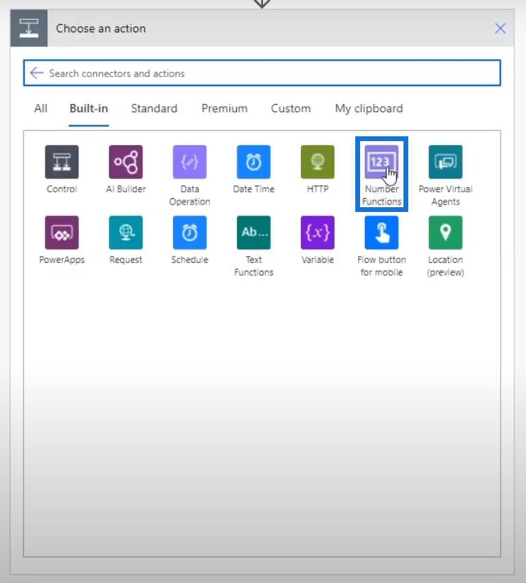 Power Automate-Konnektoren: Nummer, Text und Datum/Uhrzeit