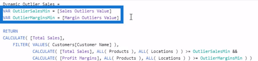 Création de points de déclenchement de valeurs aberrantes dynamiques dans LuckyTemplates