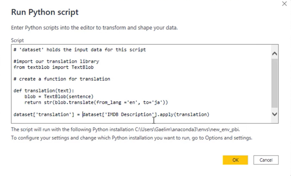 Tutorial LuckyTemplates Python: Cum se traduce texte