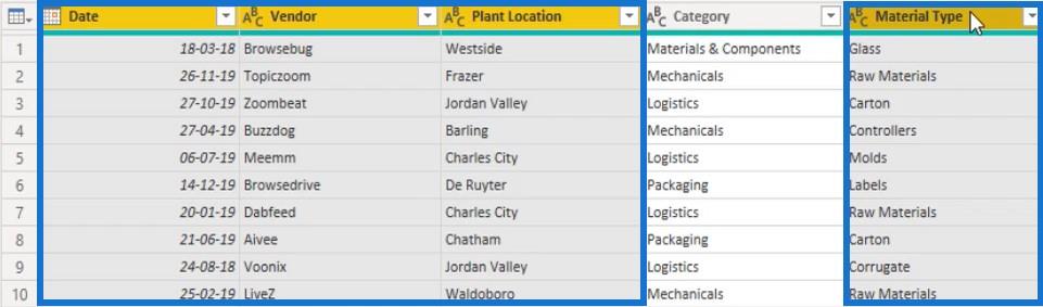 Outils, onglets et interface utilisateur Power Query