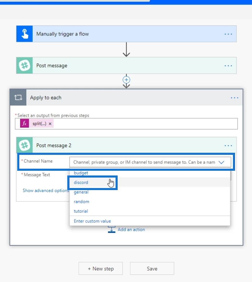 Power Automate Split Function et baies