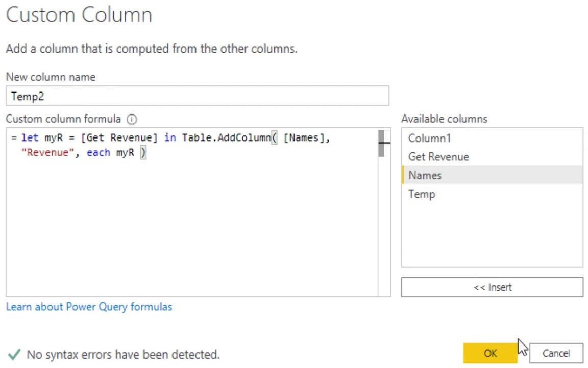 嵌套表達式：Power Query 環境