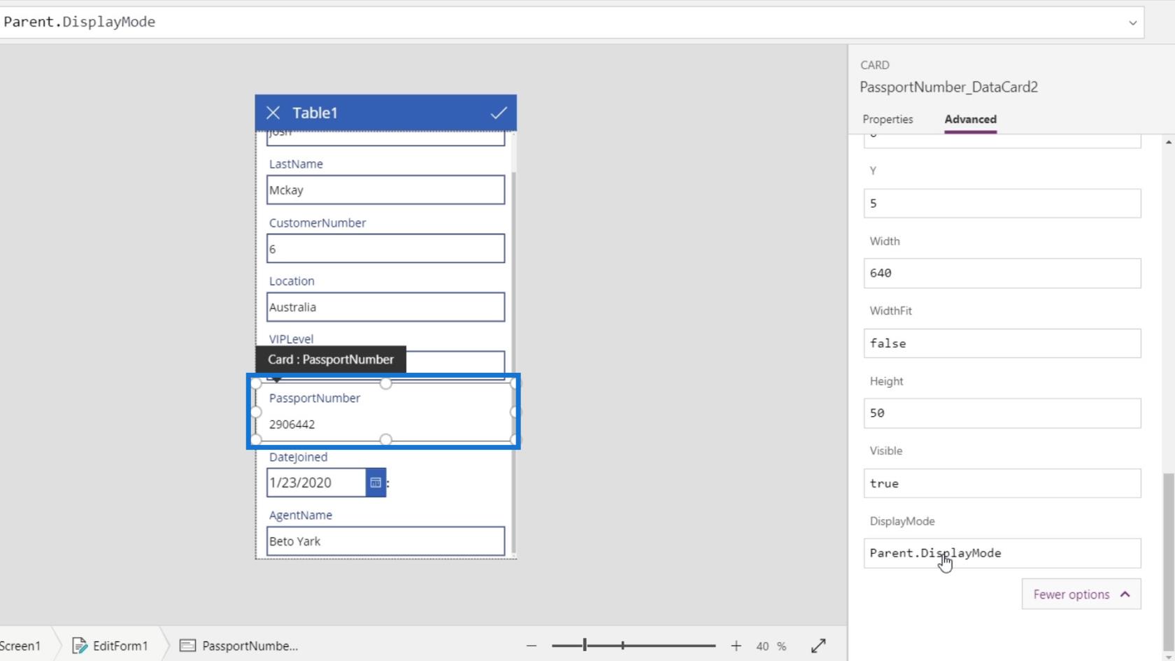 PowerApps 屏幕：編輯和更新