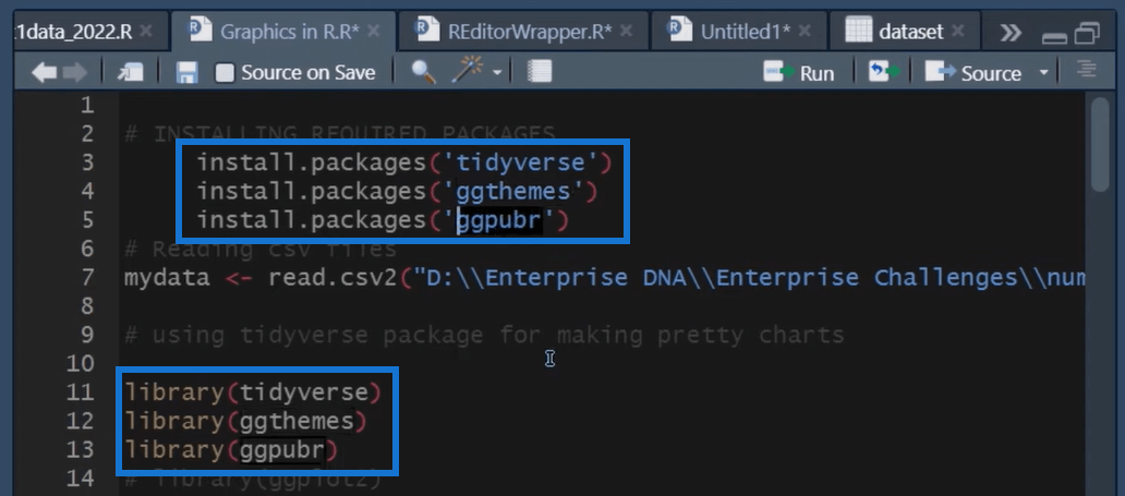 Nuage de points dans le script R : comment créer et importer