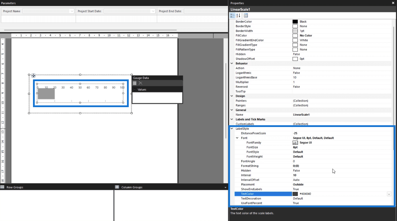 Creați o diagramă Gantt în LuckyTemplates Report Builder