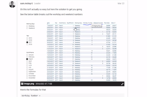 Ajouter des numéros de jour ouvrable et de week-end dans votre tableau de dates : technique dintelligence temporelle dans LuckyTemplates