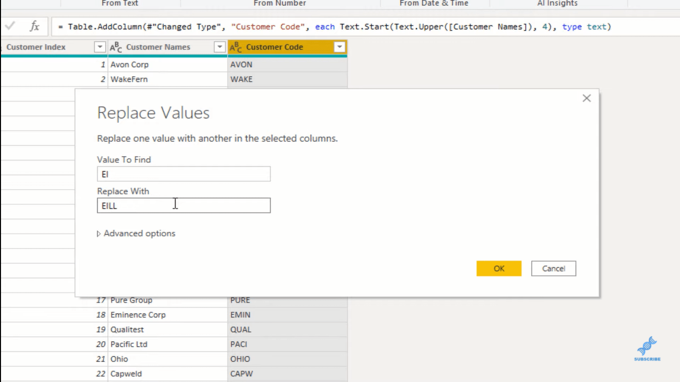 Colonne à partir d'exemples LuckyTemplates - Tutoriel Power Query