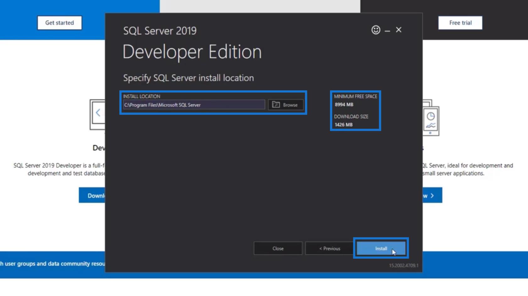 Téléchargement et installation de SQL Server