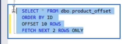 使用 OFFSET 和 FETCH 提取 SQL 數據