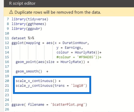 Nuage de points dans le script R : comment créer et importer