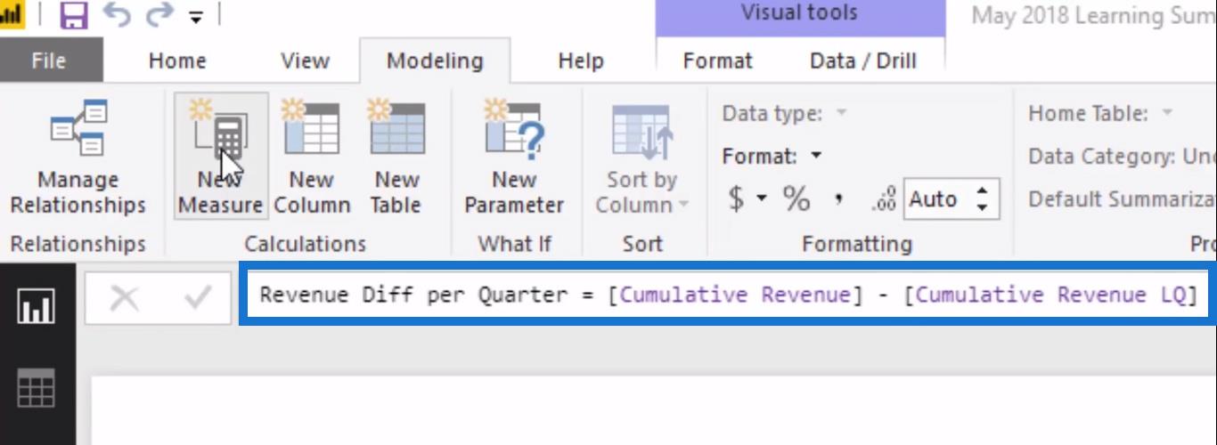 Calculer dynamiquement un total cumulé ou un total cumulé LuckyTemplates