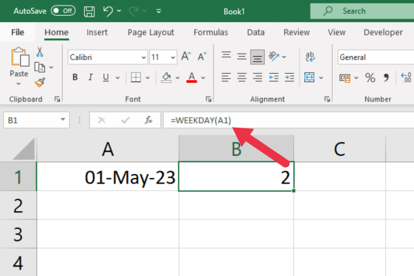 Comment utiliser la fonction Jour de la semaine dans Excel