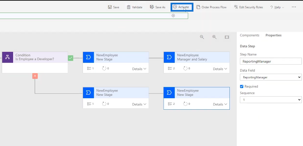 Microsoft Power Automate의 비즈니스 프로세스 흐름