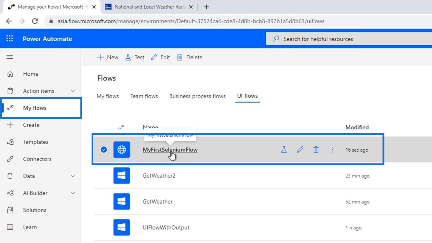 Selenium IDE In Power Automate UI 流程