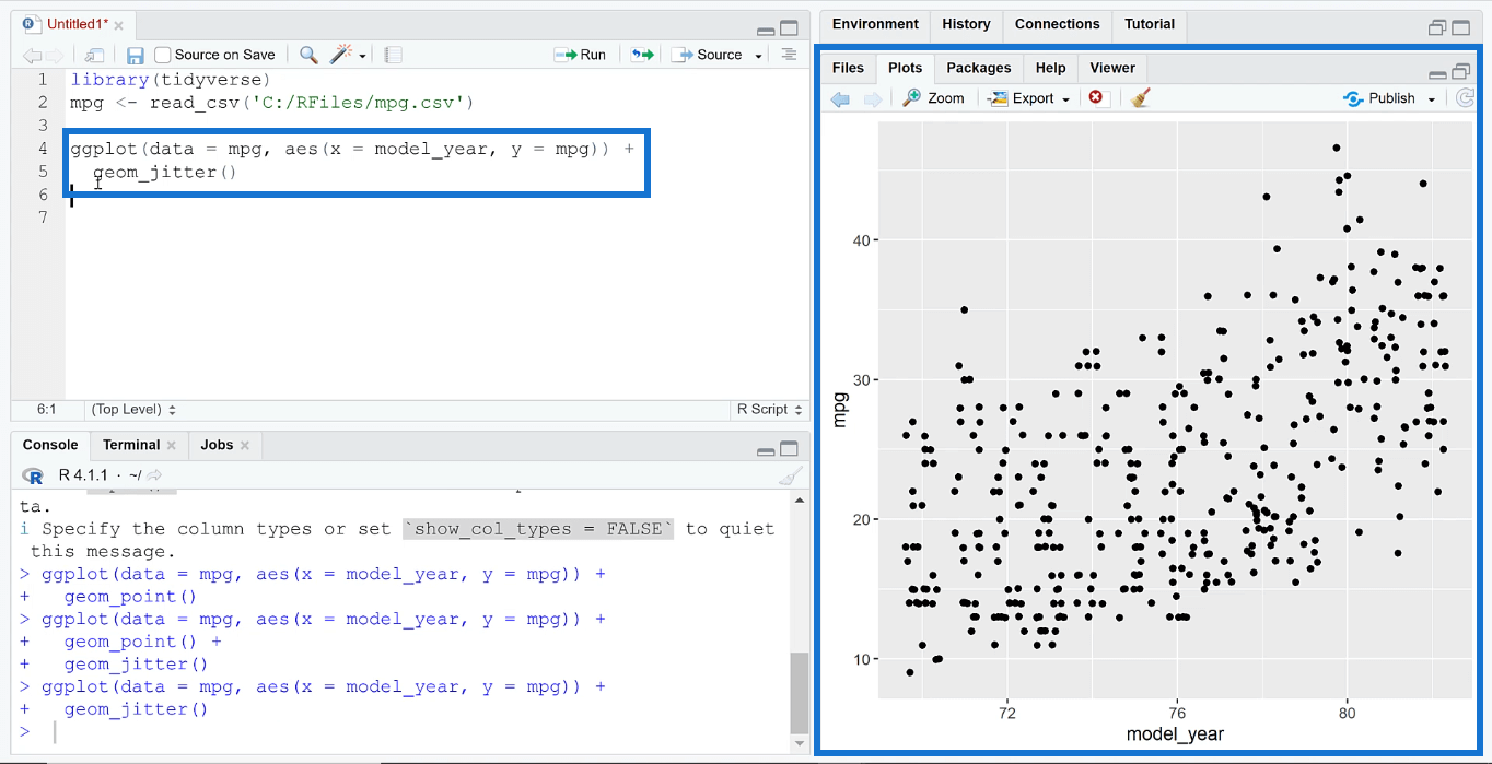 在 RStudio 中使用 Ggplot2 創建抖動圖