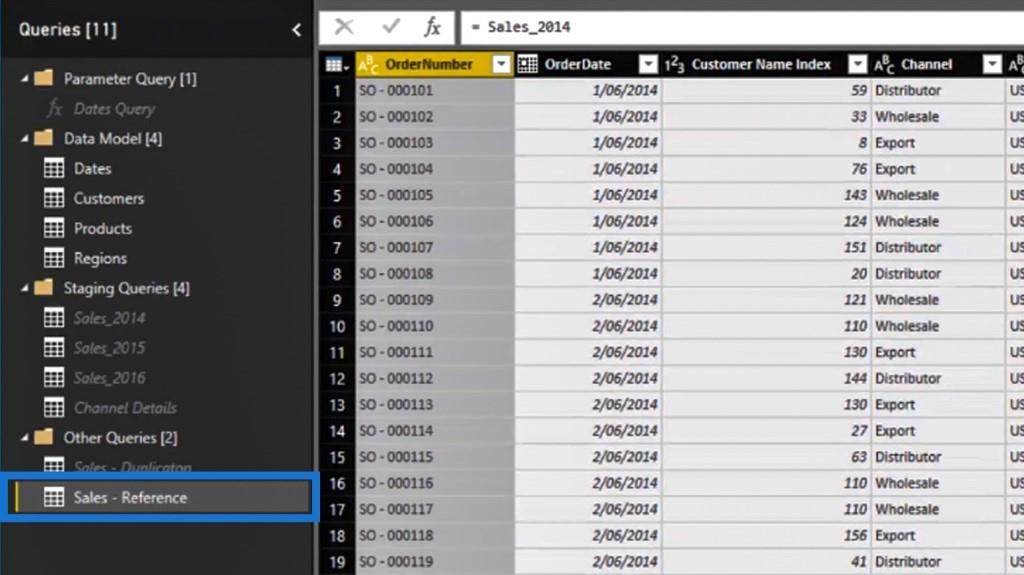 Referencia y duplicación de consultas en LuckyTemplates