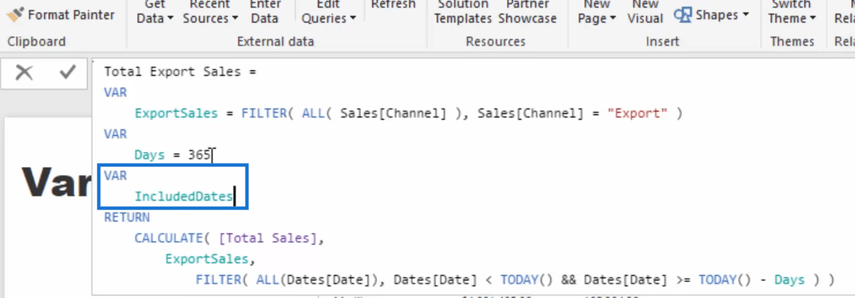 Utilisation de variables dans LuckyTemplates - Un exemple détaillé