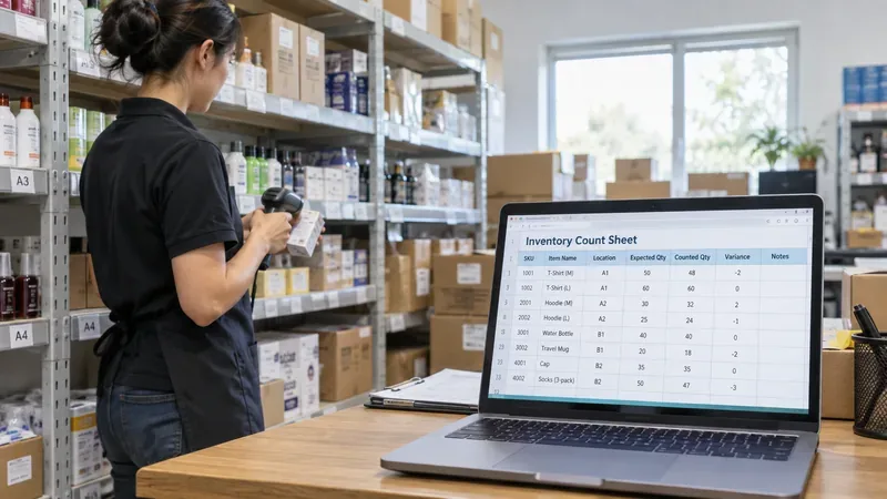 Простой шаблон таблицы учета товарных запасов для Excel: готовый к использованию в розничной торговле формат, позволяющий быстро проводить сверку данных.